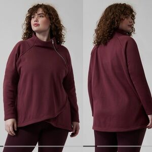 Athleta cozy karma pull over sweatshirt